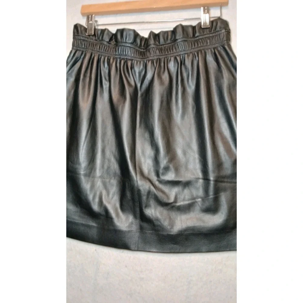 Express Paperbag Waist Mini Skirt Medium Black NWT High Rise Tie Belt‎